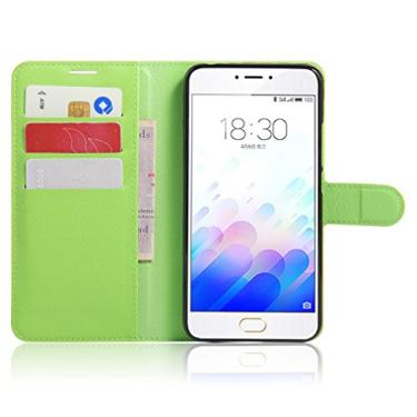 Imagem de Capa carteira MEIZU M3 Note, capa carteira flip de couro PU premium com compartimento para cartão, suporte e fecho magnético [capa interior à prova de choque de TPU] Compatível com MEIZU M3 Note