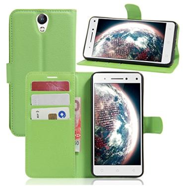 Imagem de Capa carteira Lenovo VIBE S1 Lite, capa carteira flip de couro PU premium com compartimento para cartão, suporte e fecho magnético [capa interior à prova de choque de TPU] Compatível com Lenovo VIBE