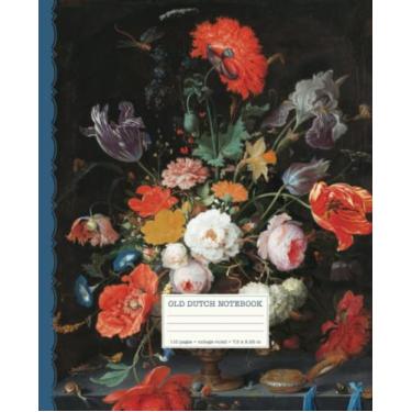 Imagem de Caderno holandês antigo: capa de pintura a óleo floral de verão quente e páginas internas pautadas na faculdade: caderno vintage divertido para estudos de classe, faculdade, ensino médio, diário,