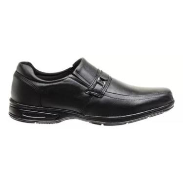Imagem de Sapato Social Masculino Couro Legítimo Anti Stress Conforto Ortopédico