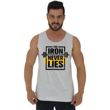 Imagem de Regata Clássica Masculina MXD Conceito Iron Never Lies, G, Branco, Cin