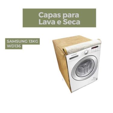 Imagem de Capa lava e seca samsung 13kg wd136 impermeável flex - Capas Flex, BEG