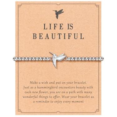 Imagem de Tarsus Pulseiras para mulheres, cavalo/borboleta/beija-flor/coruja/tartaruga/libélula presentes para mulheres, presentes de aniversário de Natal para amigas irmãs mulheres, average, Aço inoxidável,