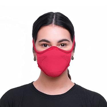Imagem de Máscara KNIT Fiber de Proteção Reutilizável (Pink, Médio)