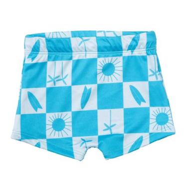Imagem de Sunga Boxer Malha UV com Cordão Interno Menino Praia - Fofotinhos, Sol