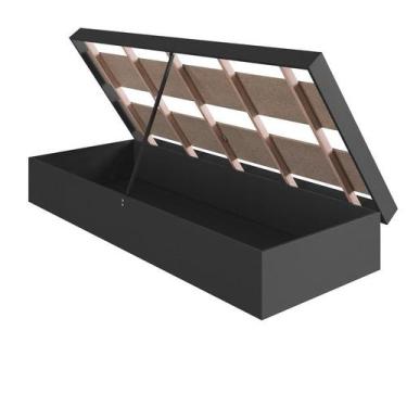 Imagem de Cama Solteiro Box Baú 80 Bogotá Grafite - Art in Móveis