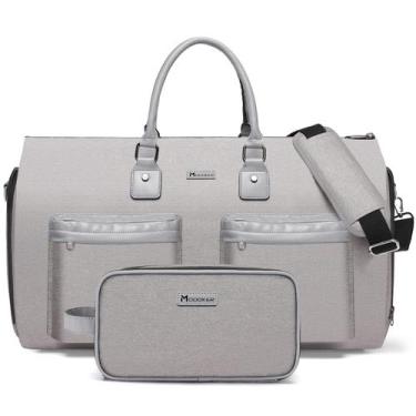 Imagem de Bolsa de Viagem Modoker Conversível com Necessaire - Cinza Claro