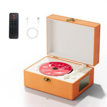 Imagem de Leitor de CD e Caixa de Música Yintiny Time com Bluetooth - Laranja