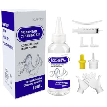 Imagem de Kit de limpeza de cabeça de impressão para impressora Epson, kit de limpeza de impressora de 100 ml para HP, kit de limpeza de bocal de impressora jato de tinta para Brother, solução de limpeza de