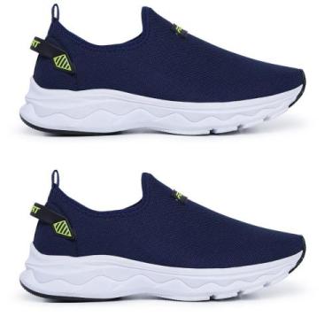 Imagem de Kit 2 Tênis Slip On Meia Masculino Macio Leve Caminhada - Frontinni, 3