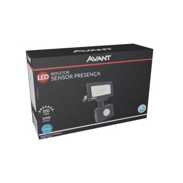 Imagem de Refletor Led Com Sensor De Presença 10w Branco 6500k