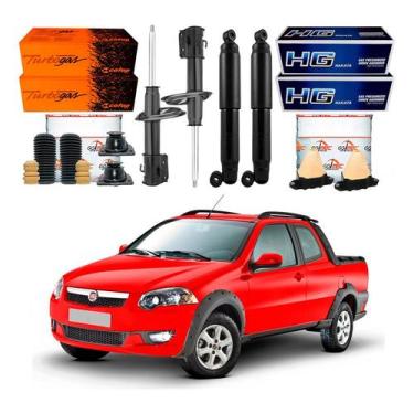 Imagem de Kit Amortecedor Dianteiro Traseiro Strada 1.6 2008 A 2015 - Nakata