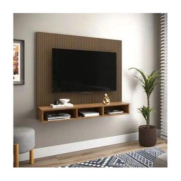 Imagem de Painel Sala De Estar Estante De Parede P/ TV Até 50" Smart Nicho Decor