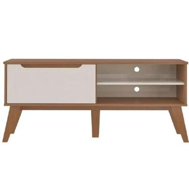 Imagem de Rack Lotus para TV até 60 Polegadas com 1 Porta Artely Cor Cinamomo Off White