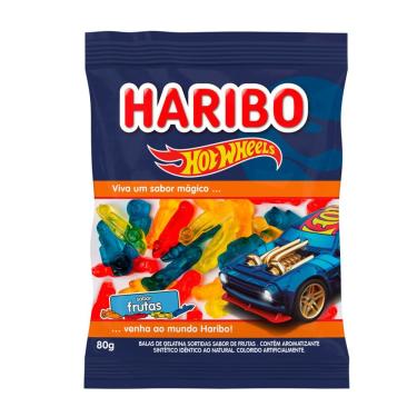 Imagem de Balas de Gelatina Haribo Hot Wheels Frutas 80g