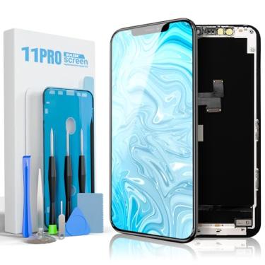 Imagem de guleek Substituição de tela premium para iPhone 11 Pro (5,8 polegadas) LCD painel frontal digitalizador 3D Touch Montagem completa inclui ferramentas de reparo e protetor de tela, compatível com
