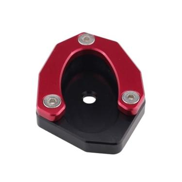 Imagem de jininshengxindianzi Compatible With Z650 Z800 Z900RS Cafe Kickstand Sidestand Extension Enlarger Pad Modified Side Support Seat Small Foot Pad(Red)