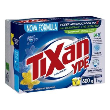 Imagem de Kit c/ 4 Lava Roupas Em Po Concentrado Primavera 800g Tixan - Ypê