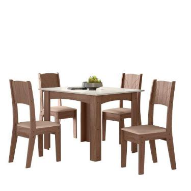 Imagem de Conjunto Sala de Jantar Alice 1,10 com 4 Cadeiras Amend 51C - CELTA MÓ