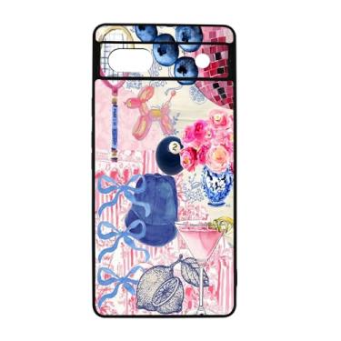 Imagem de qizjio Linda capa de telefone colagem estética à prova de choque protetora moderna capa de telefone para Google Pixel 6A