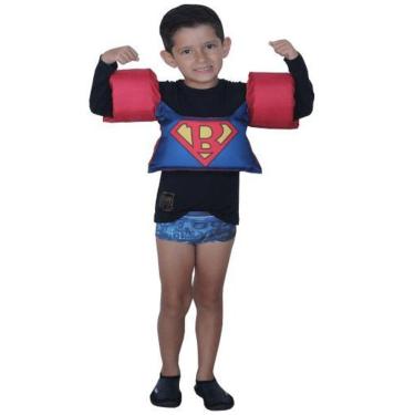 Imagem de Colete Salva Vidas Infantil Boia Braço Até 25Kg Super Homem