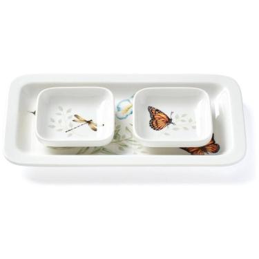 Imagem de Conjunto de Tigelas e Prato, Ideal para Servir e Desfrutar de Saborosos Pratos Asiáticos com 3 Peças e Material de Porcelana, LENOX 892531