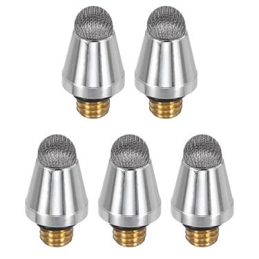 Imagem de PATIKIL Caneta Stylus de 5 mm (0,31") pontas de fibra, 5 peças, ponta de substituição condutora macia universal de tela sensível ao toque com rosca externa, cinza