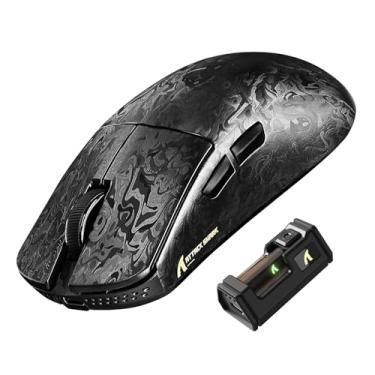 Imagem de MAMBASNAKE Mouse para jogos Attack Shark R11 Ultra 8KHz com fio de fibra de carbono, sensor PAW3950MAX 42K DPI, 49 g ultraleve, interruptores ópticos 70 M cliques, driver de nuvem AI, receptor RGB