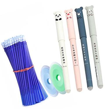 Imagem de aqxreight Conjunto de Canetas de Gel Apagáveis ​​Tinta Azul Neutra 0,5 Mm Cartoon Bonito Papelaria Com Recargas Borrachas Azuis Apagáveis ​​e Muito Sem COMP Canetas de Gel ApagáveisCanetas de