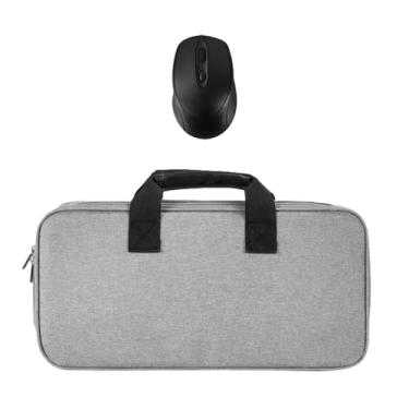 Imagem de odmenot Portable Touchscreen Keyboard Monitor Dedicated Package Oxford Black Keyboard Carrying Case Waterproof 15.4x7.3x2inch Metal Zippers Buckle Protection Fits 98-Key Keyboards