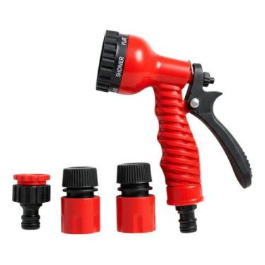 Imagem de Kit Esguicho Irrigação 7 Jatos Com Engate Rápido Para Mangueira Jardim