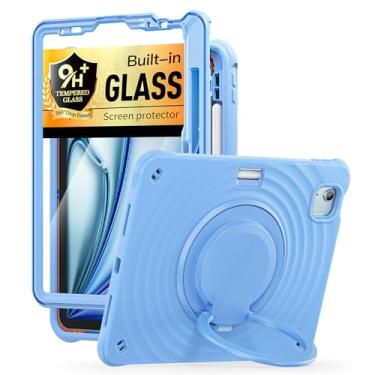 Imagem de BATYUE Capa para iPad Air 11 polegadas M3 (2025)/M2 (2024), iPad Air 5ª/4ª 11 polegadas (2022/2020), iPad Pro 11 polegadas, 4ª/3ª/2ª/1ª, capa infantil com protetor de tela de classe, suporte de lápis