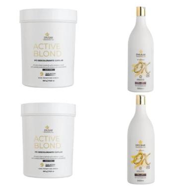 Imagem de Pó Descolorante 2Un Active Blond + Ox 5 Vol+Ox 20 Vol Dyusar