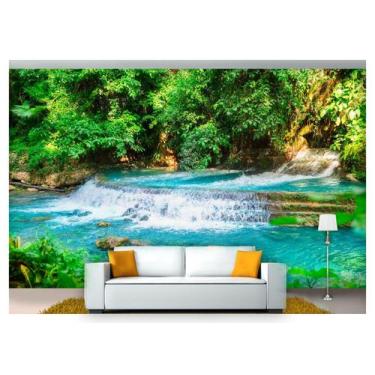 Imagem de Papel De Parede Cachoeira Natureza Mata 3D Nch199 - Você Decora