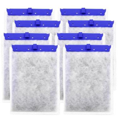 Imagem de pewyoke Pacote com 8 cartuchos de filtro de aquário grandes compatíveis com a série de filtros Whisper Bag serve nos modelos 20i, 40i/IQ20, 30, 45, 60/PF20, 30, 40, 60