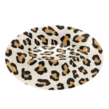 Imagem de SEHANY Cama de cachorro com estampa de leopardo, removível e lavável, pequena, redonda para gatos, cama fofa, super macia, confortável para animais de estimação com fundo antiderrapante para cães