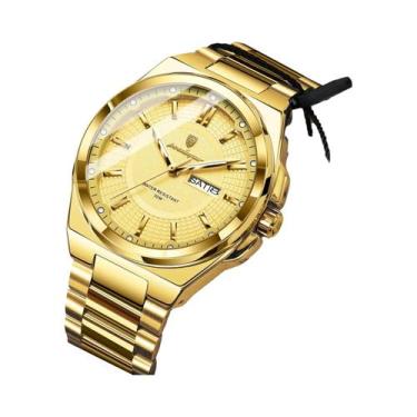 Imagem de Relógio Clássico Masculino À Prova D'Água Com Luz Quartz Pulseira De A