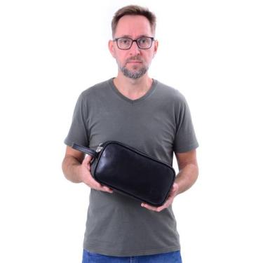 Imagem de Necessaire De Couro Legitimo Organizador Mala Viagem Premium - Magnato