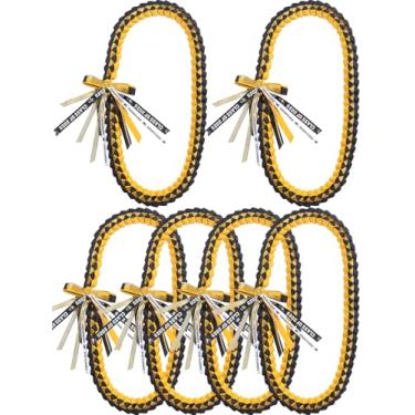 Imagem de TFTAFAN Colar de graduação Lei com fita de graduação Class of 2023, colar trançado, presente de formatura, acessórios de festa para mulheres e homens, Poliéster, Sem Pedra Preciosa