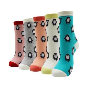 Imagem de Conjunto De Meias Kawaii De Vaca, Cachorro E Gato, 10 Peças (5 Pares) 