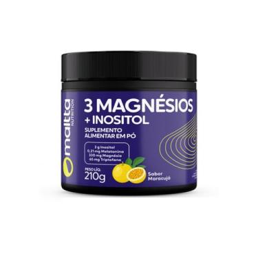 Imagem de 3 Magnesios Inositol Sabor Maracujá 210g. Maltta - Duom
