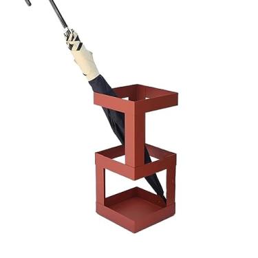 Imagem de Suporte de guarda-chuva moderno para entrada, suporte de guarda-chuva de metal, suporte de guarda-chuva, abertura ampla para armazenamento fácil de guarda-chuva, para escritório em casa, hotel