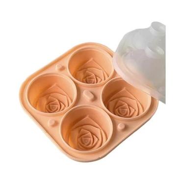 Imagem de Forma De Gelo De Silicone Em Forma De Rosa, Elegante E Reutilizável, I