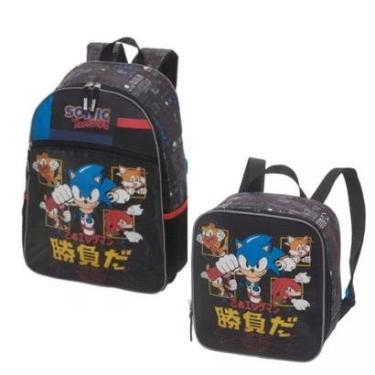 Imagem de Kit Mochila e Lancheira Sonic The Hedgehog Pacific 989F04-Masculino