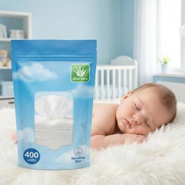 Imagem de Lenços Umedecidos Bebê Aloe Vera 400 Unidades Pele Sensível - Congratu