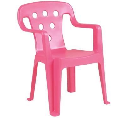 Imagem de Cadeira Plástica Tipo Poltrona Kids Rosa 15151553 MOR