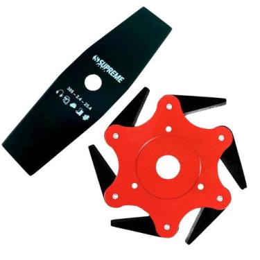 Imagem de Kit 01 Lâminas Para Roçadeiras e 01 Disco Corte 6 Pontas - SUPREME PAR