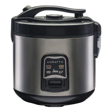 Imagem de Panela De Arroz Elétrica 10 Xícaras 110/220V 5 em 1 Agratto Visor Vidr