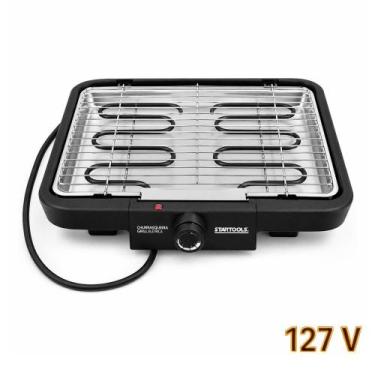 Imagem de Churrasqueira Elétrica 2000W Compacta Grelha Removível Antiaderente 12