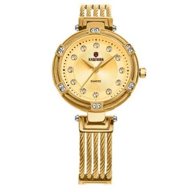 Imagem de Relogios Feminino analogico fashion 840 - Kademan, Dourado
